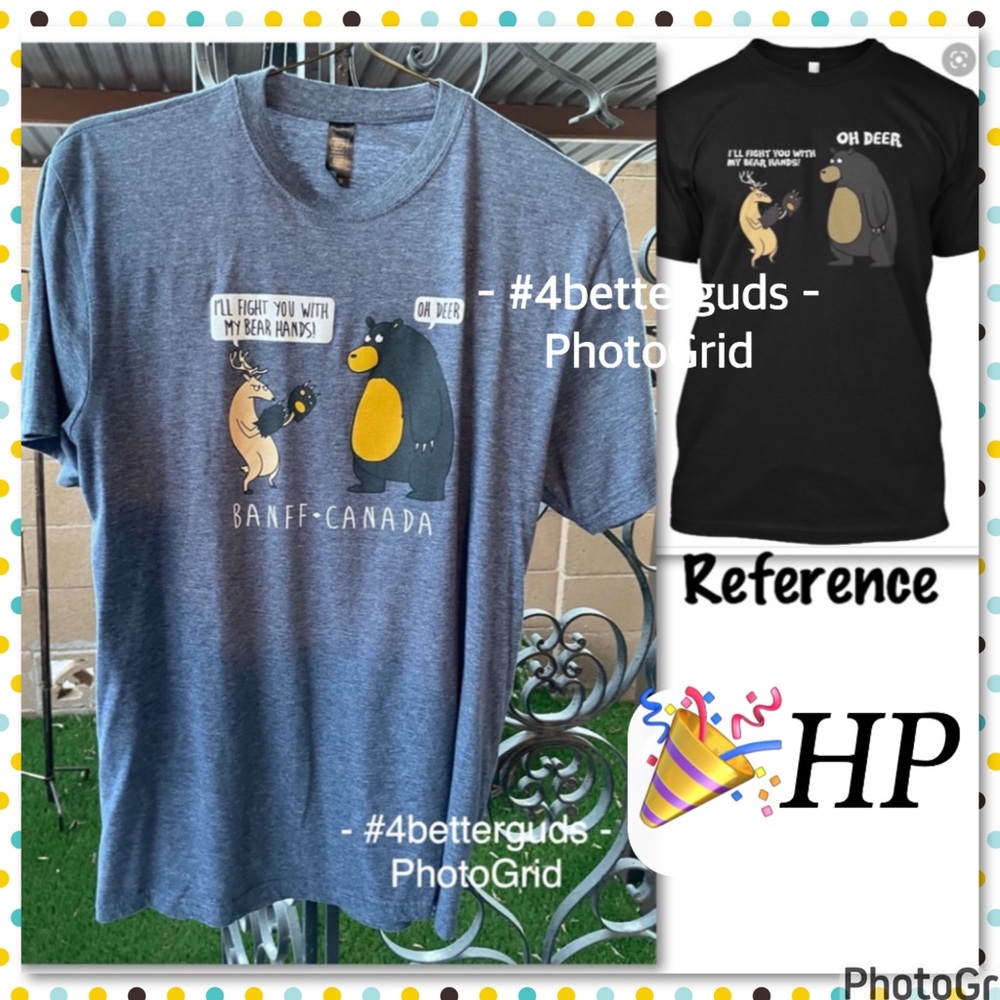 Initial Attraction Banff Canada “I’ll Fight you with my Bear hands!” T-shirt M
